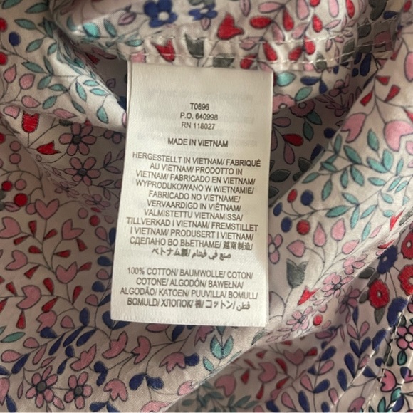 Boden tiny floral button down shirt, women’s 4R - Picture 5 of 7